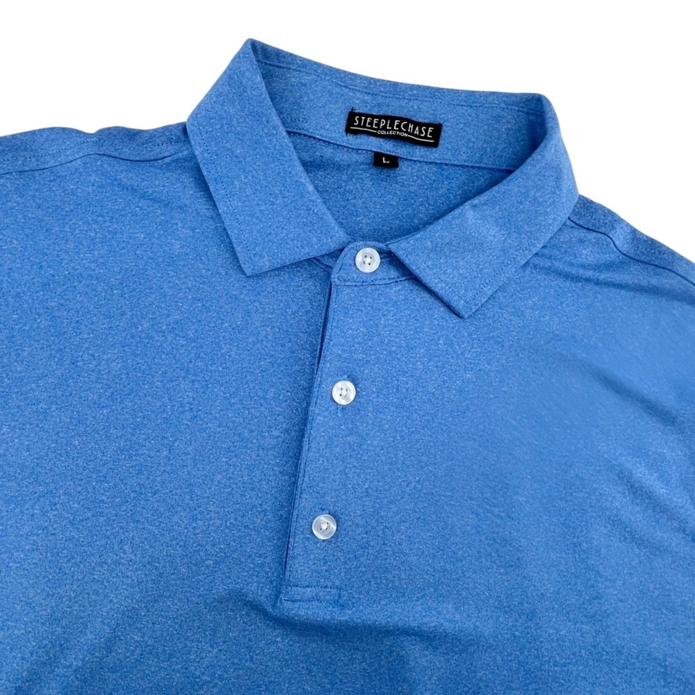 Steeplechase Collection Polo Shirt Men Large Blue Golf CCO Country Club of Ocala
